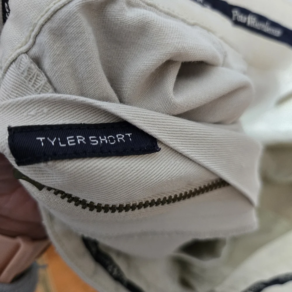 Vintage Polo Ralph Lauren Tyler‎ Shorts Mens 35 Khaki Classic Chino Pleated 90s